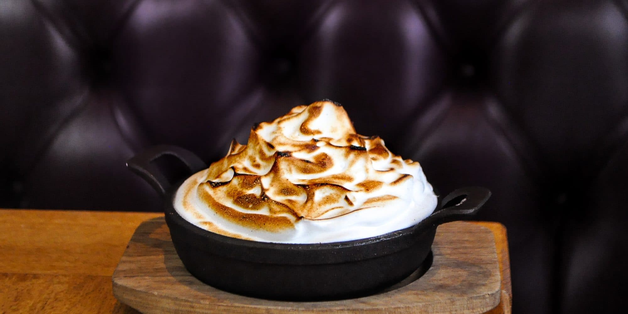 Baked Alaska served in the pub